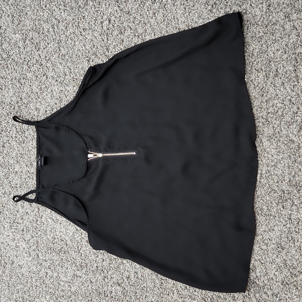 Womens blank tank with zipper